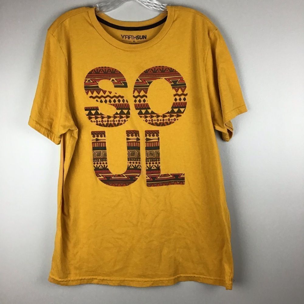 🌺3 FOR $20🌺 - Fifth Sun Soul Mustard T Shirt XL - Picture 2 of 4